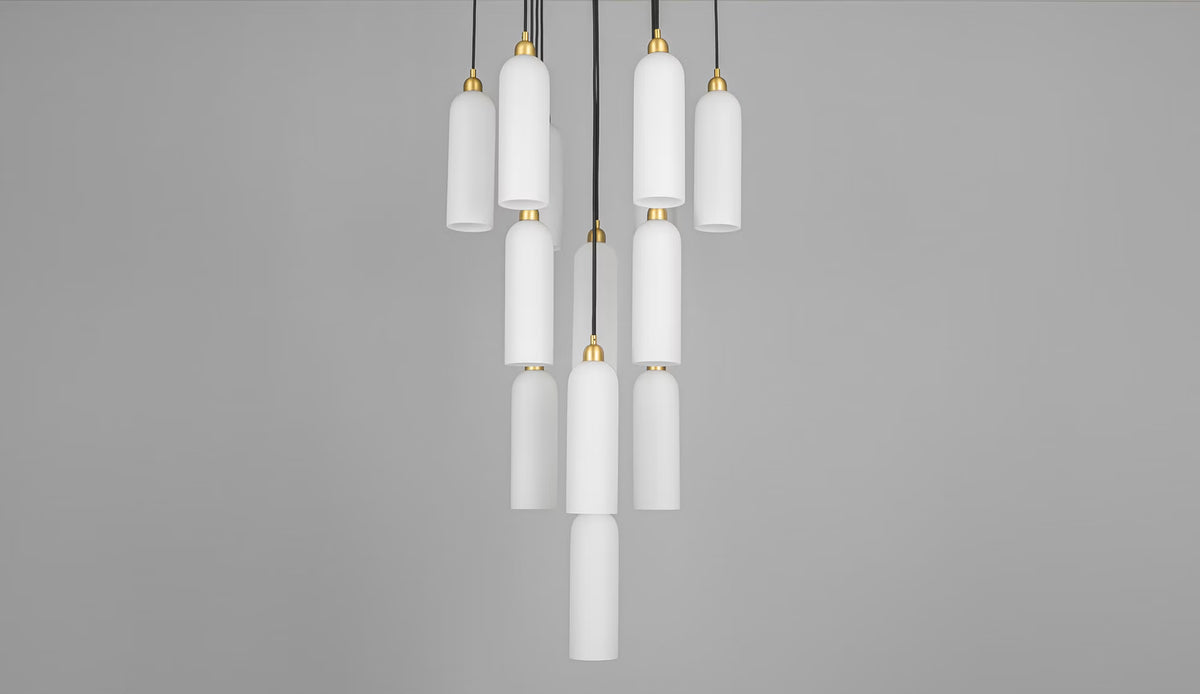 Schwung Odyssey Cluster 13 B160 elongated glass lampshade detail