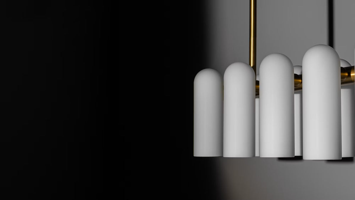 Schwung Odyssey Linear SM B144 with 10 elongated glass shades