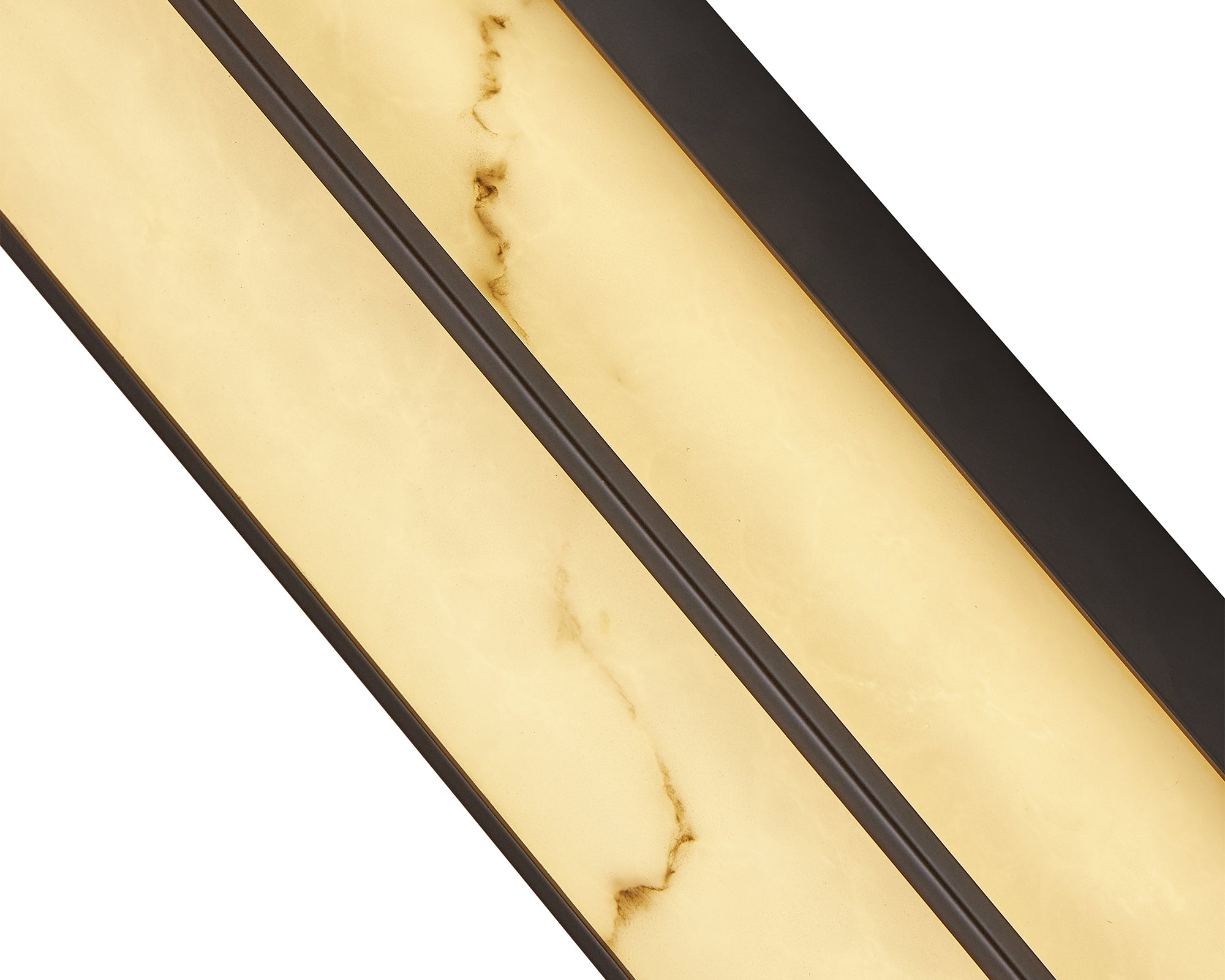 Stripe Wall Light by Liang & Eimil featuring faux alabaster panels and a matte black metal frame