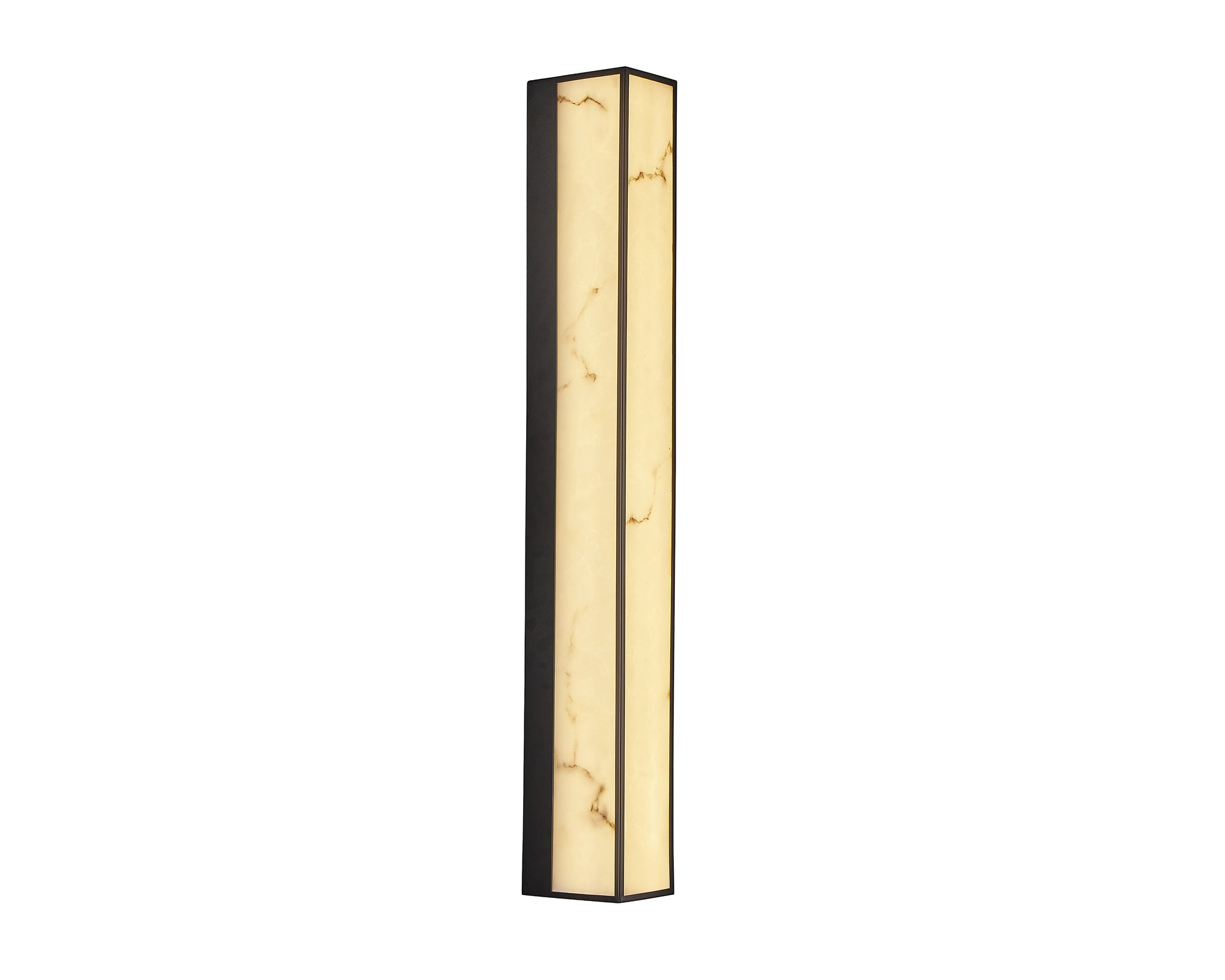 Stripe Wall Light by Liang & Eimil featuring faux alabaster panels and a matte black metal frame