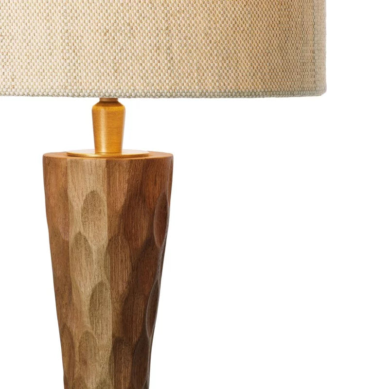 Vexley Table Lamp illuminated, creating a soft and atmospheric ambient glow