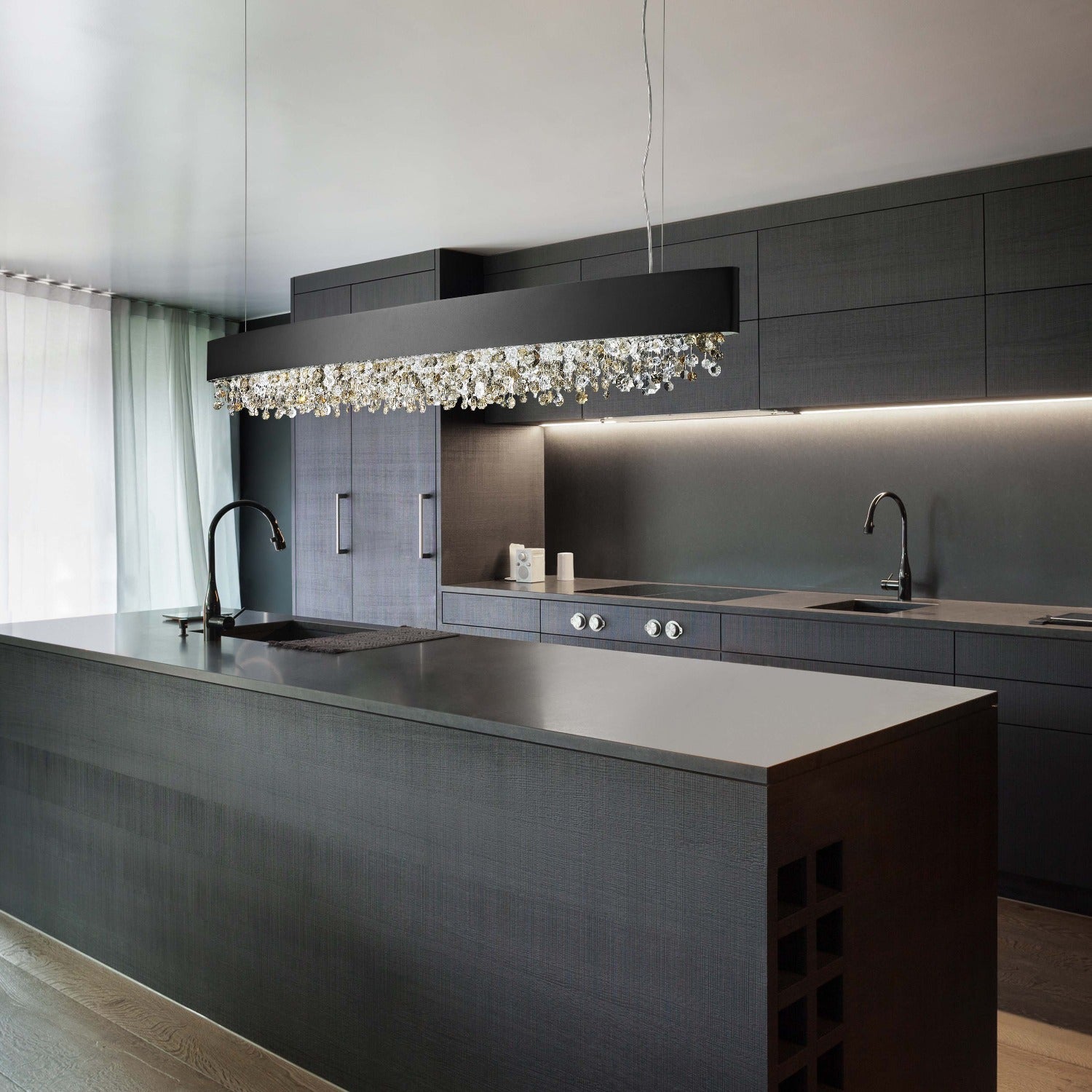 Olà S6 OV 160 | 6-Light Modern Chandelier - Masiero - Luxury Lighting Boutique