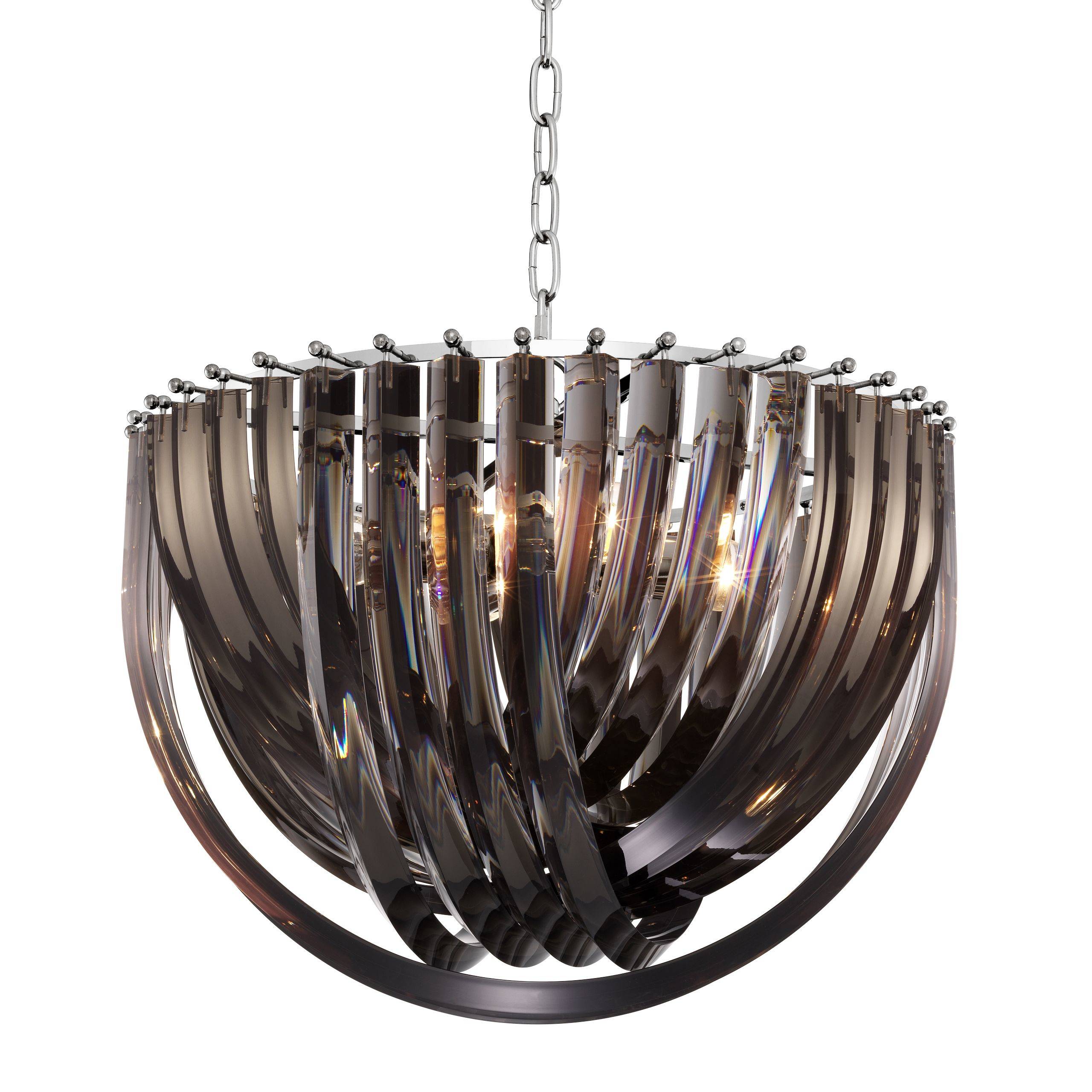 Murano ø 50 cm Chandelier - Nickel & Smoke - Eichholtz - Luxury Lighting BoutiqueCeiling LightEichholtz
