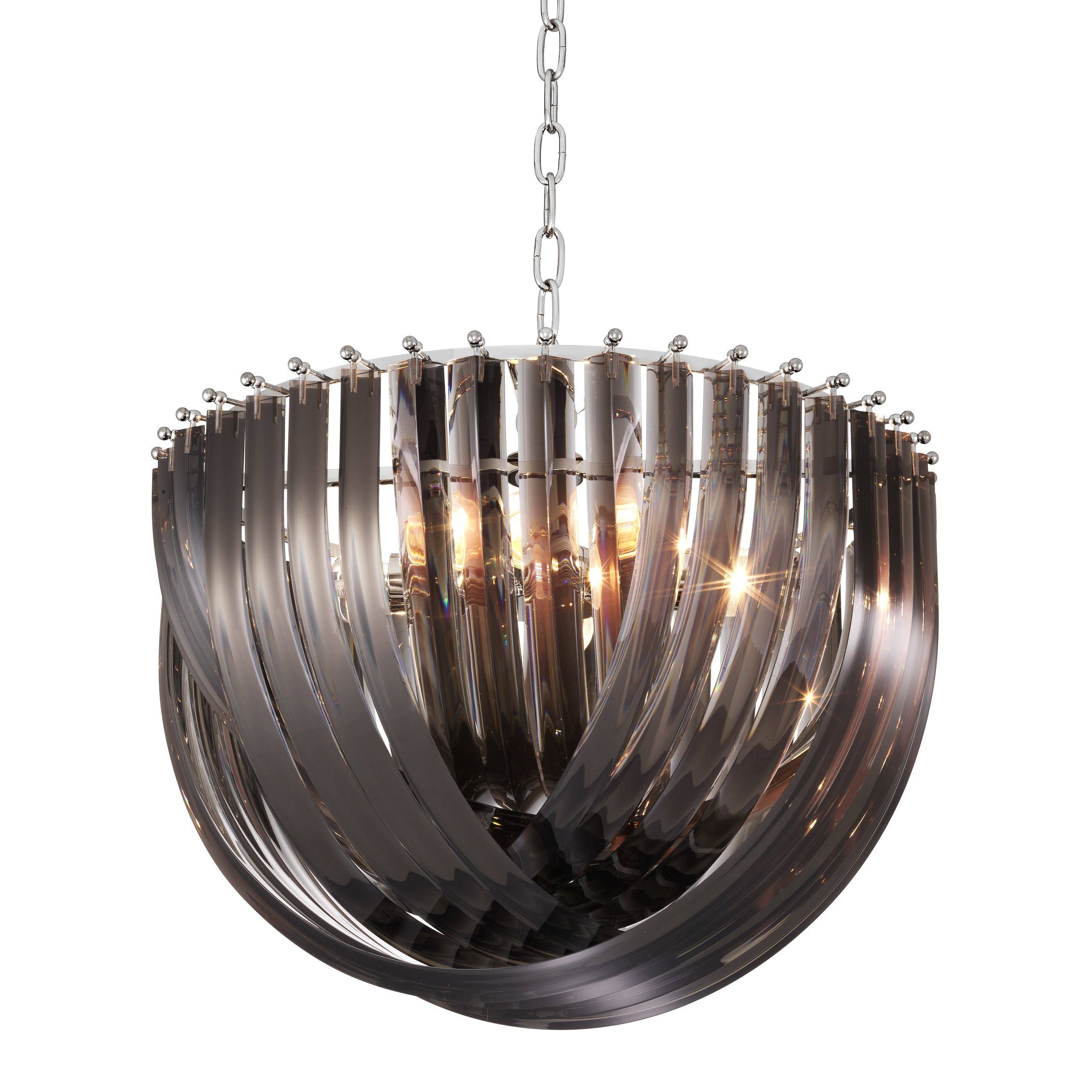 Murano ø 50 cm Chandelier - Nickel & Smoke - Eichholtz - Luxury Lighting BoutiqueCeiling LightEichholtz