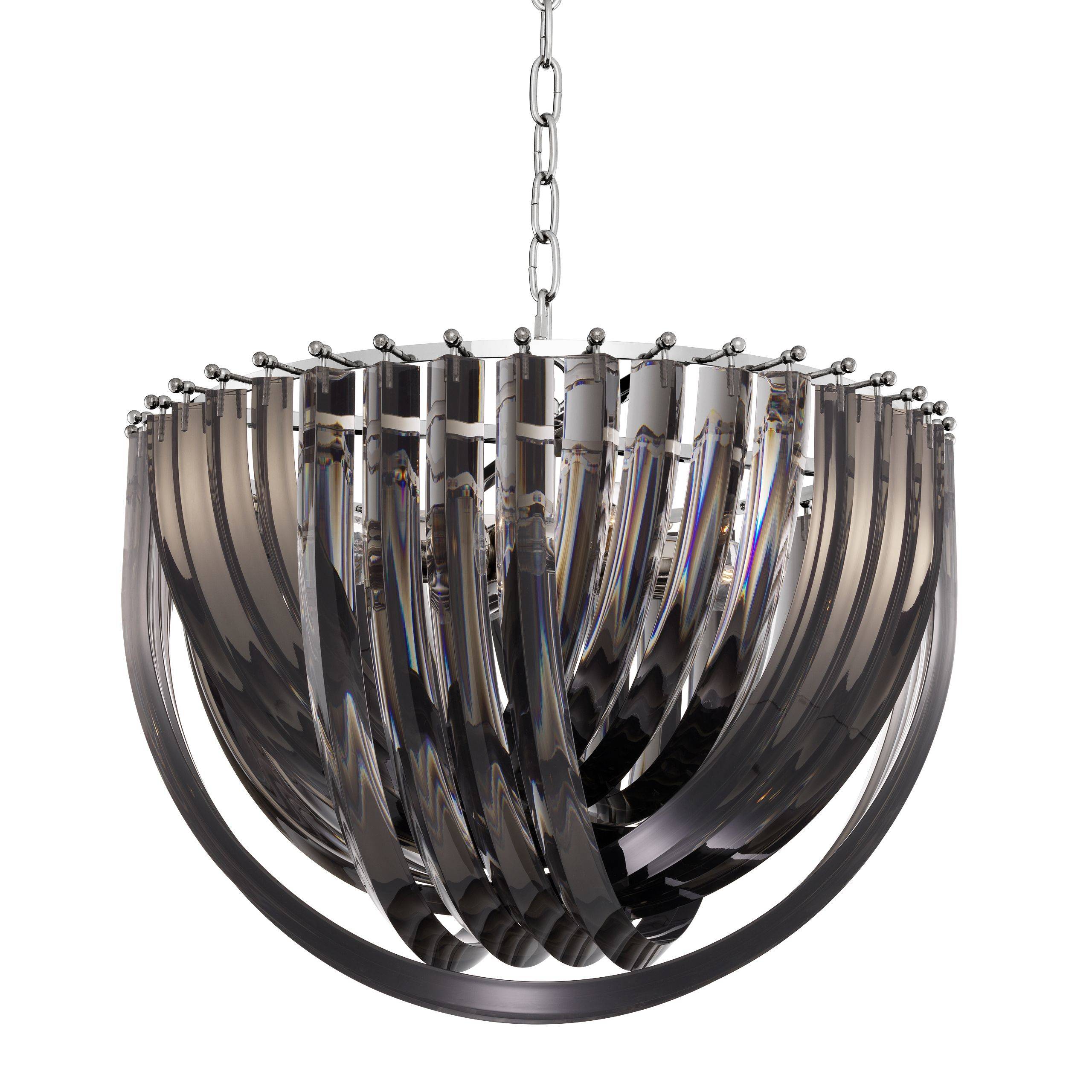 Murano ø 50 cm Chandelier - Nickel & Smoke - Eichholtz - Luxury Lighting BoutiqueCeiling LightEichholtz