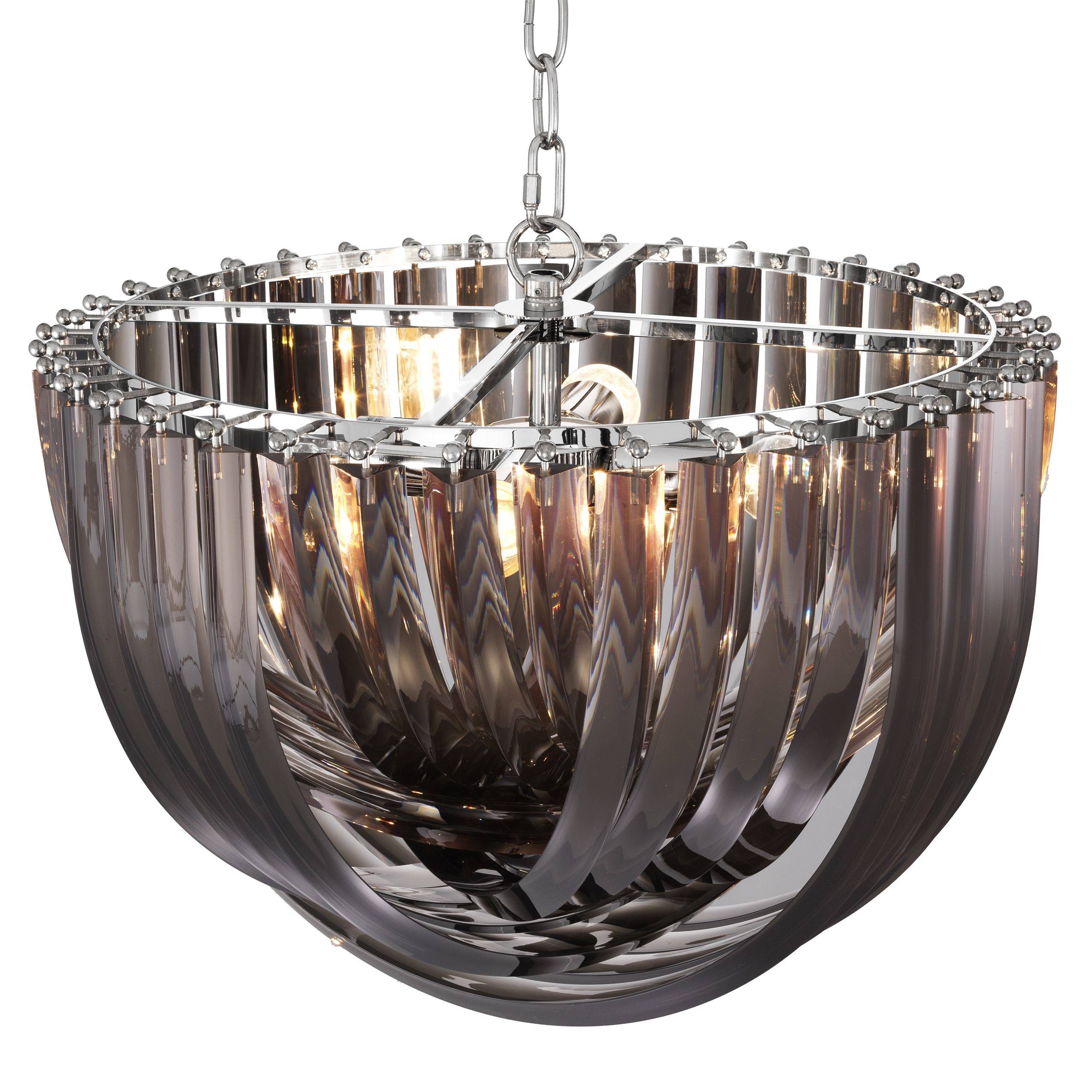 Murano ø 50 cm Chandelier - Nickel & Smoke - Eichholtz - Luxury Lighting BoutiqueCeiling LightEichholtz