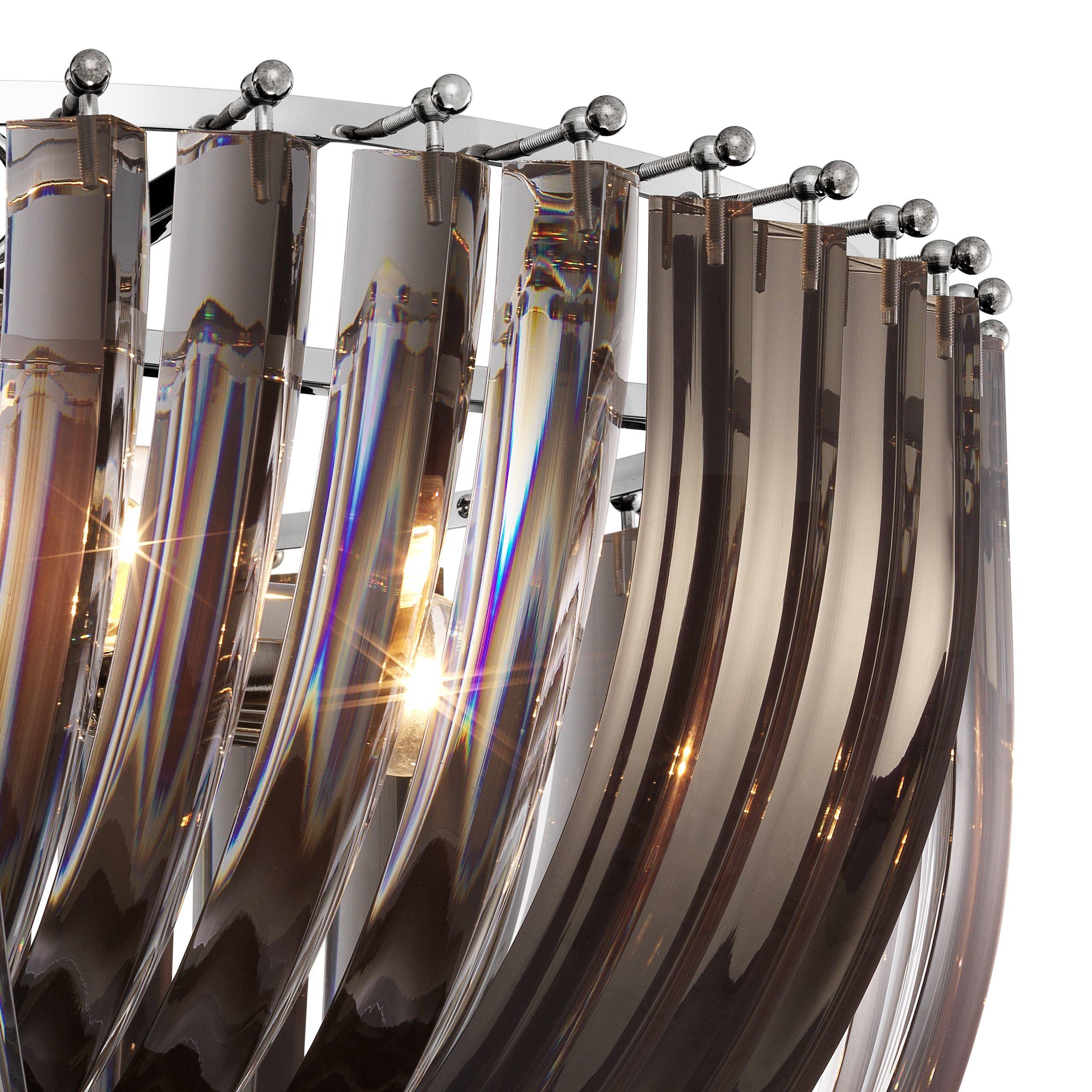 Murano ø 50 cm Chandelier - Nickel & Smoke - Eichholtz - Luxury Lighting BoutiqueCeiling LightEichholtz
