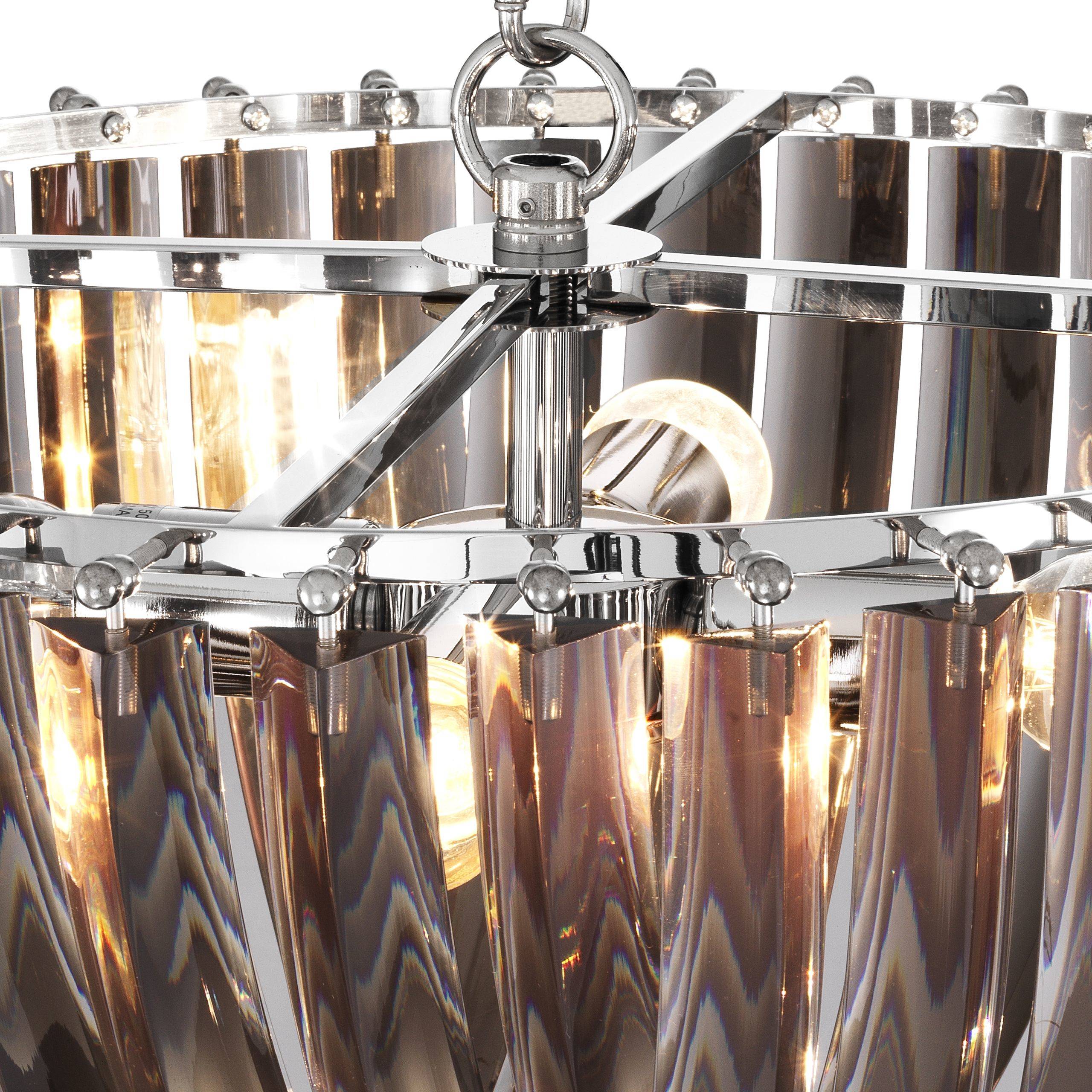 Murano ø 50 cm Chandelier - Nickel & Smoke - Eichholtz - Luxury Lighting BoutiqueCeiling LightEichholtz