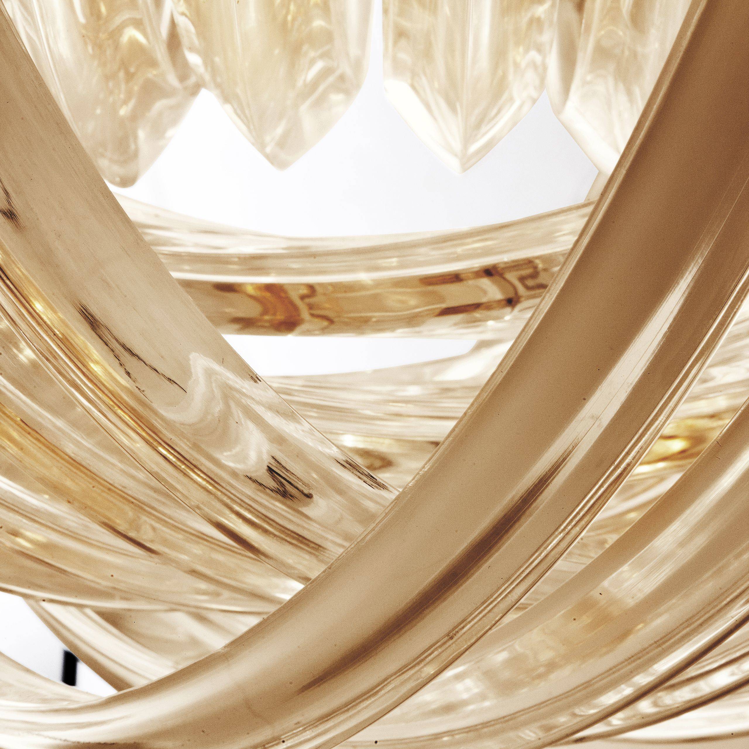Murano ø 50 cm Brass Chandelier - Brass & Champagne - Eichholtz - Luxury Lighting BoutiqueCeiling LightEichholtz