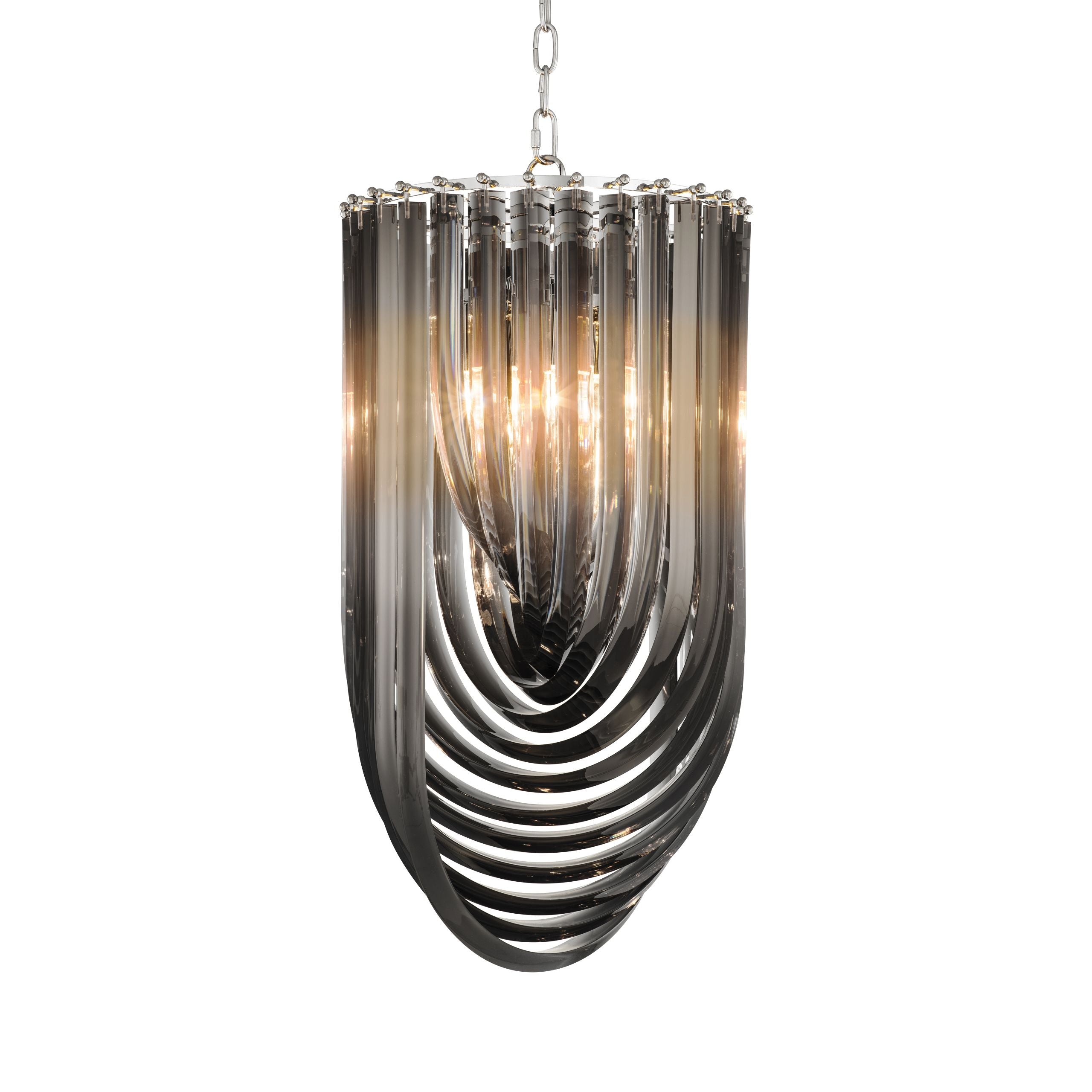 Murano ø 35 cm Chandelier - Nickel & Smoke - Eichholtz - Luxury Lighting BoutiqueCeiling LightEichholtz