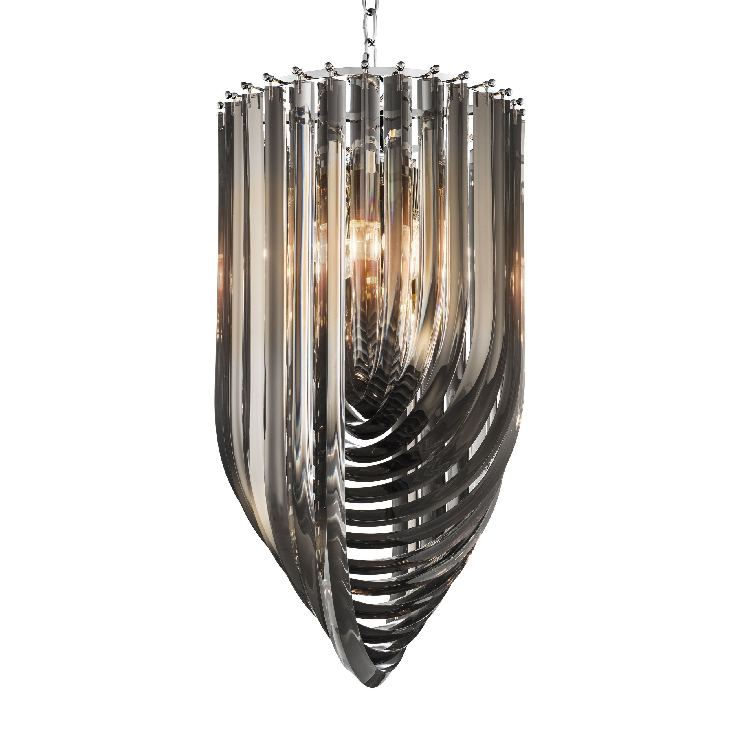 Murano ø 35 cm Chandelier - Nickel & Smoke - Eichholtz - Luxury Lighting BoutiqueCeiling LightEichholtz