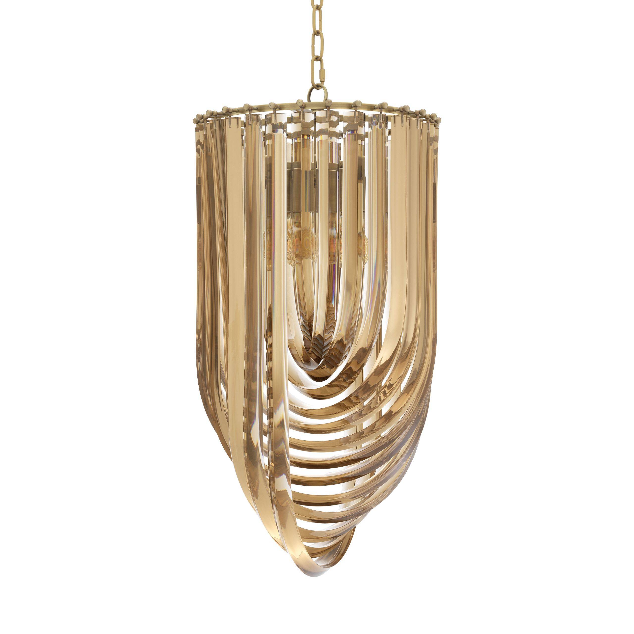 Murano ø 35 cm Brass Chandelier - Brass & Champagne - Eichholtz - Luxury Lighting BoutiqueCeiling LightEichholtz