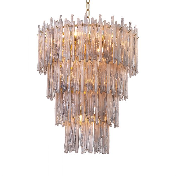 Saint Roch Modern Glass Chandelier S | L | XXL - Brass & Glass - Eichholtz - Luxury Lighting BoutiqueChandeliersEichholtz