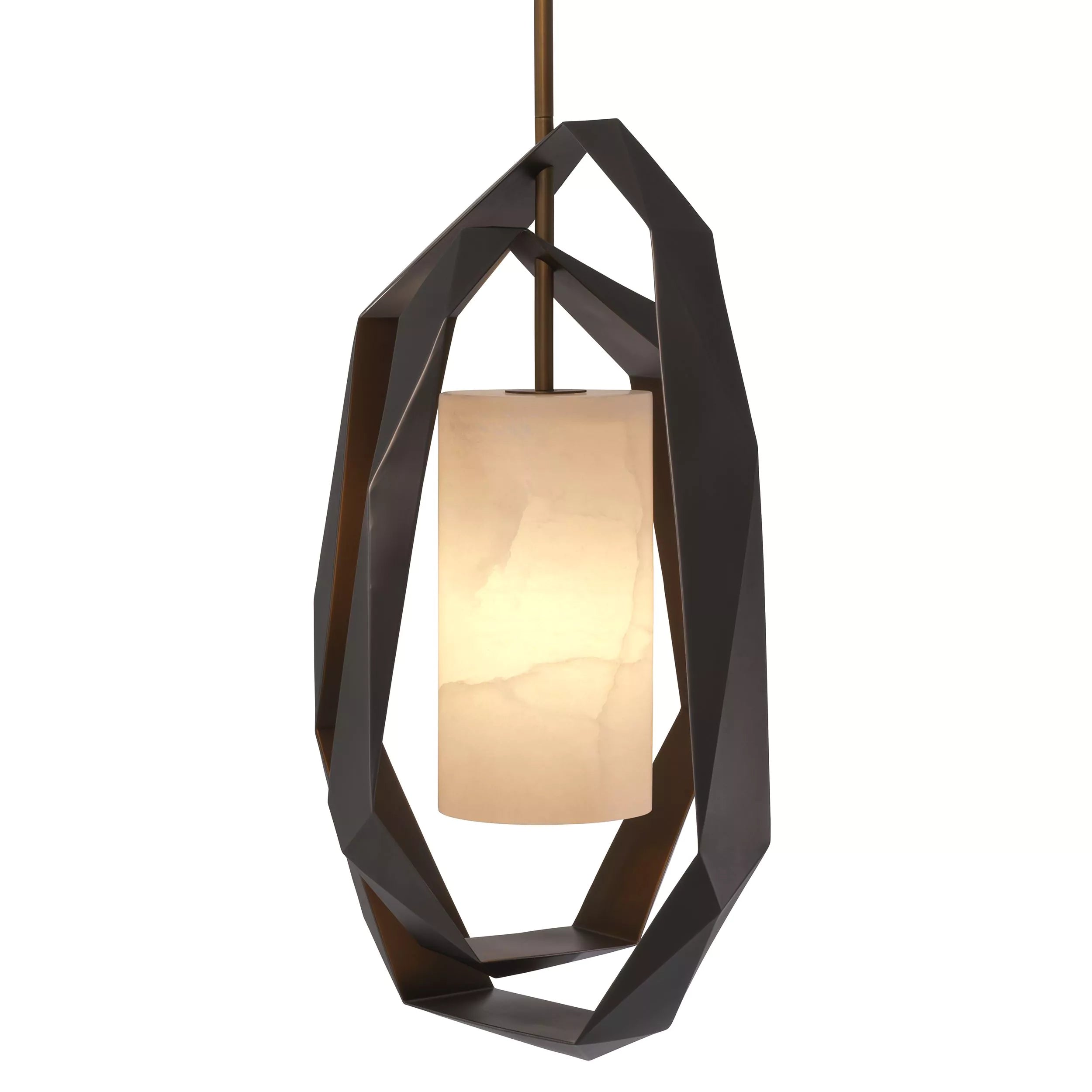Santos Double Brass Chandelier - (Gunmetal Finish | Antique Brass Finish | Alabaster) - Eichholtz - Luxury Lighting Boutique