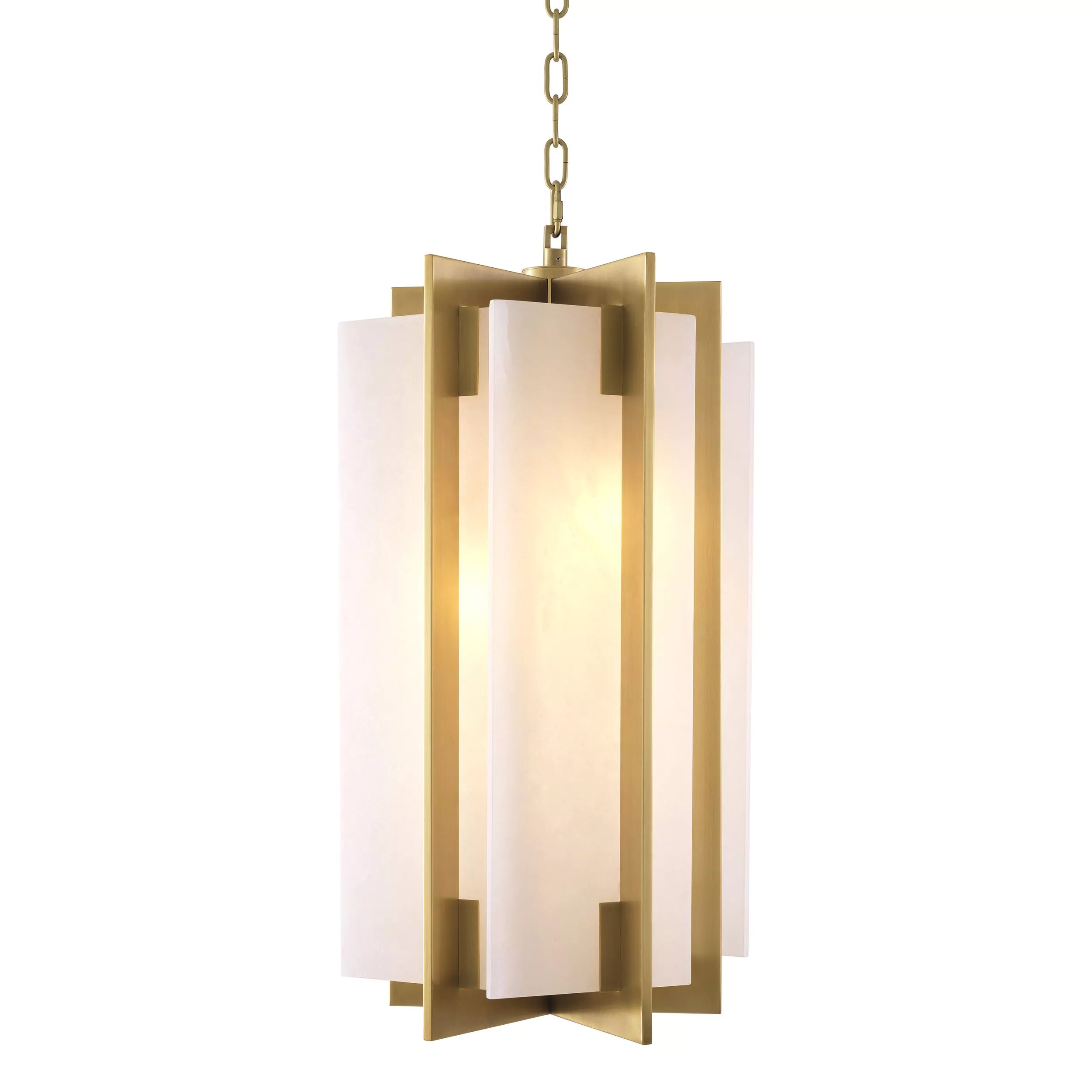 Lugano Modern Brass Chandelier - (Antique Brass Finish | Alabaster) - Eichholtz - Luxury Lighting Boutique