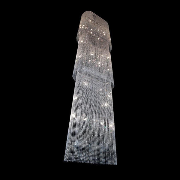 Long Staircase 9 Light Modern Glass Chandelier - Glass LPS - Luxury Lighting Boutique