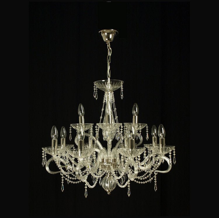 Pianissimo 12 Crystal Glass Chandelier (Gold/Silver) - Wranovsky - Luxury Lighting BoutiqueTraditional Crystal ChandeliersWranovsky