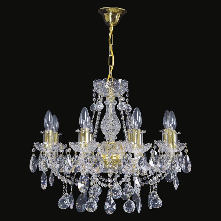 Precision 8 Crystal Glass Chandelier (Gold/Silver) - Wranovsky - Luxury Lighting BoutiqueWranovsky