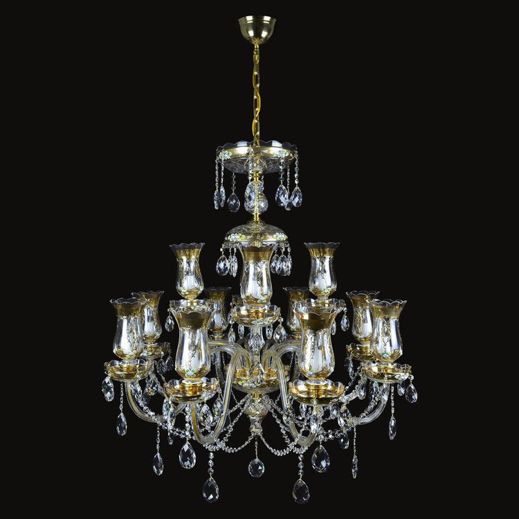 Royal Tulips 12 Crystal Chandelier (Gold) - Wranovsky - Luxury Lighting BoutiqueWranovsky