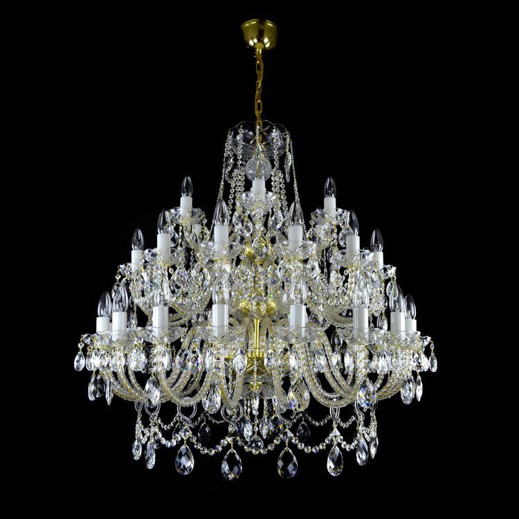 Auratu 36 Crystal Glass Chandelier (Gold/Silver) - Wranovsky - Luxury Lighting BoutiqueWranovsky