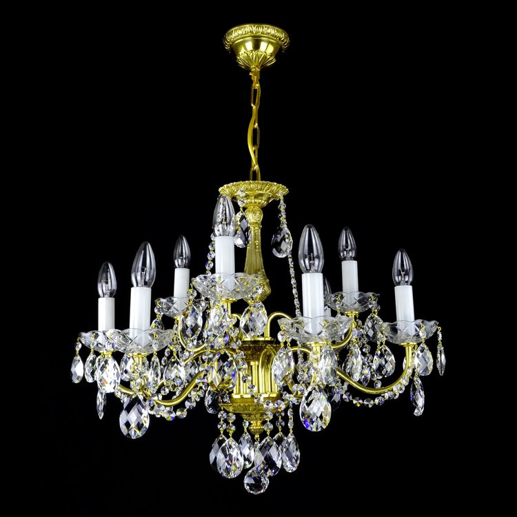 Amboise 9 Light Brass Crystal Chandelier - Wranovsky - Luxury Lighting Boutique