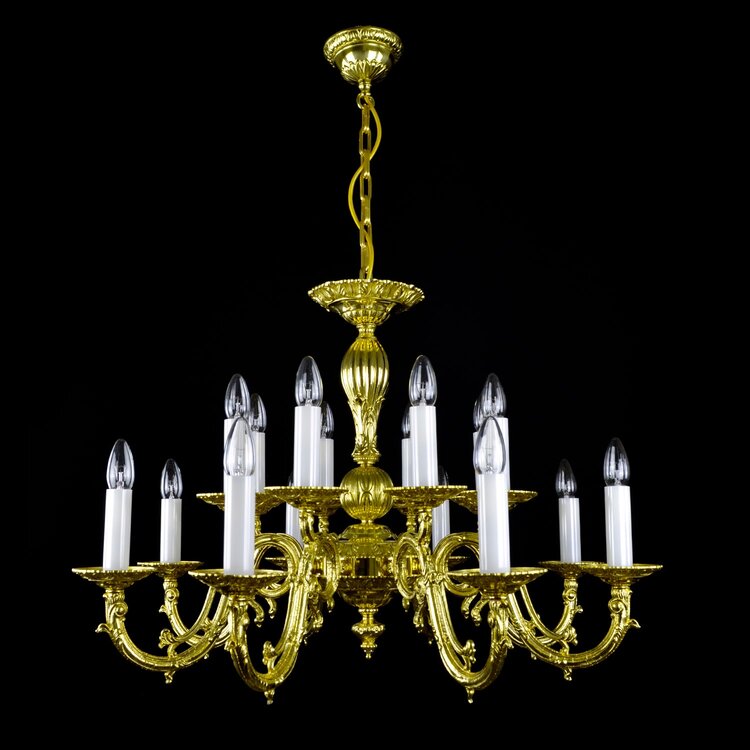 Alcora 16 Light Brass Chandelier - Wranovsky - Luxury Lighting Boutique
