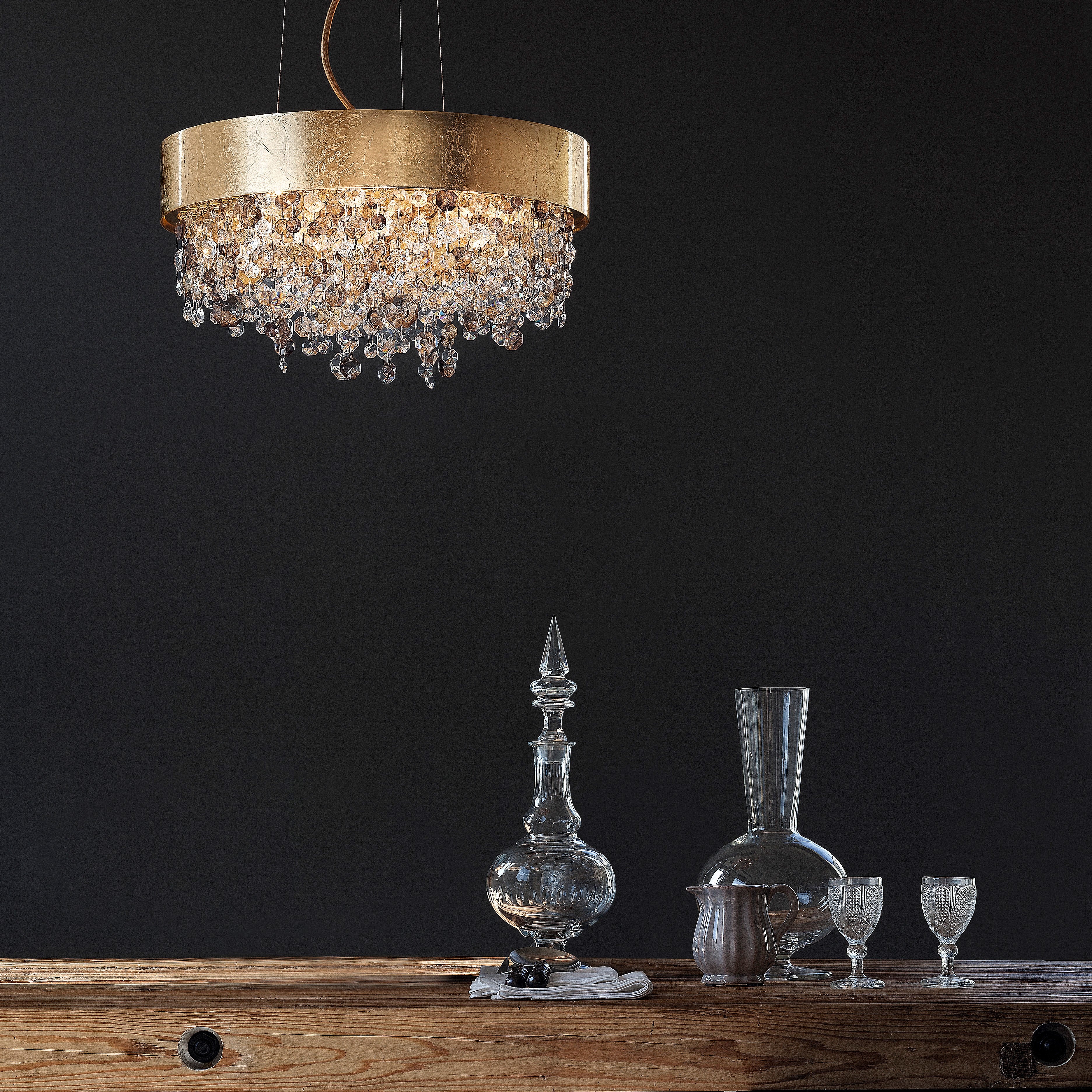 Olà S6 40/60 | 6-Light Modern Chandelier - Masiero - Luxury Lighting Boutique