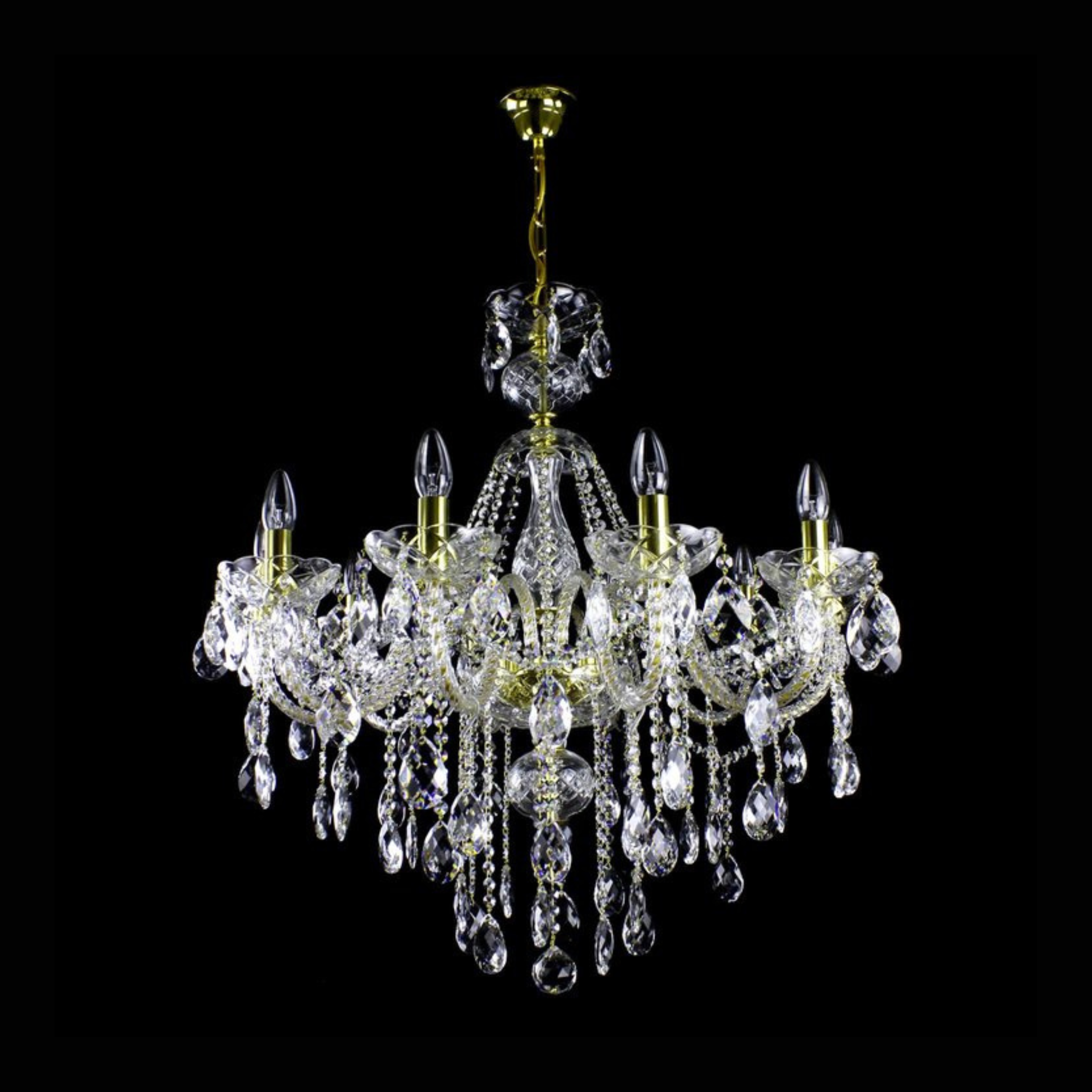 Raindrop 10 Crystal Glass Chandelier - Wranovsky - Luxury Lighting Boutique