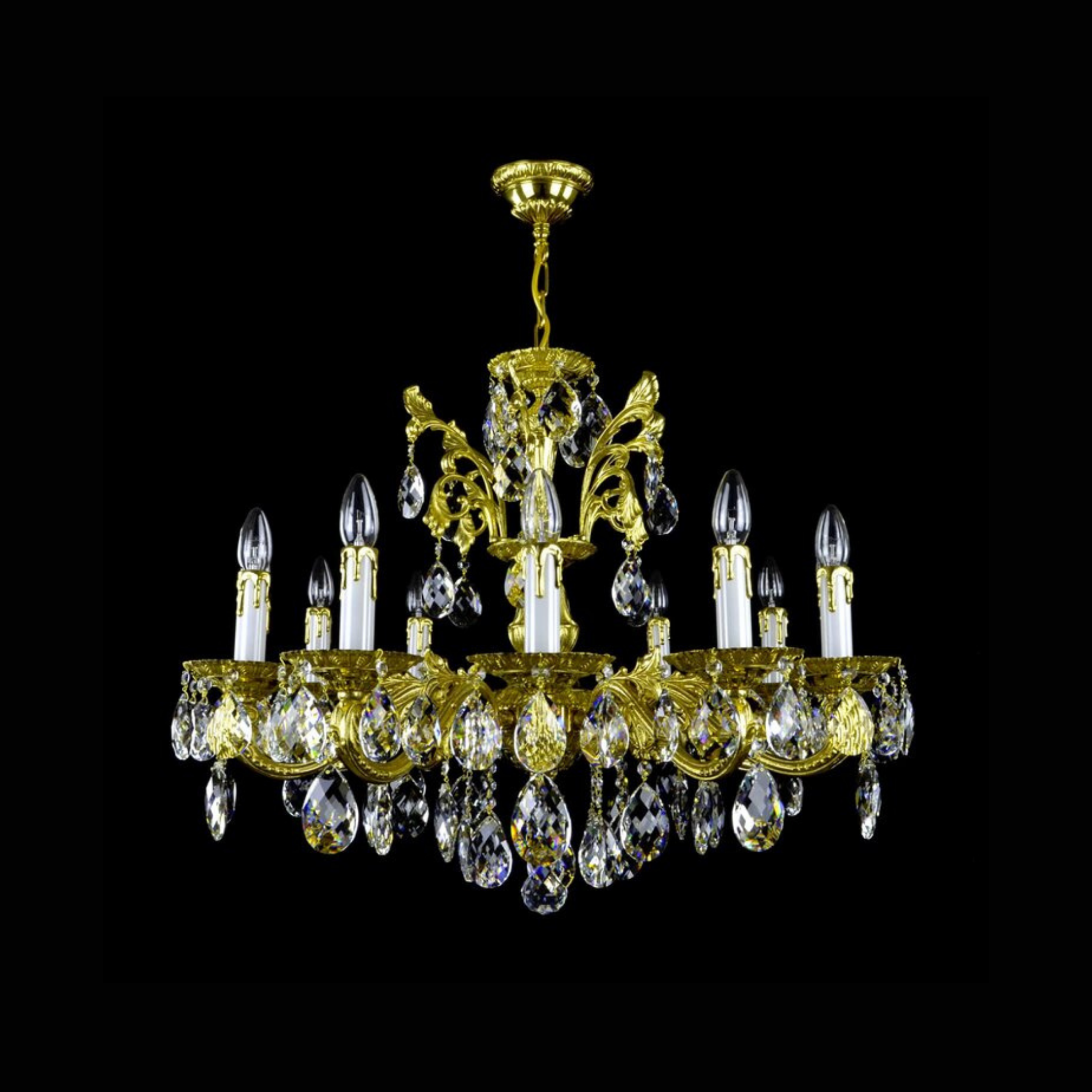 Lyra 12 Crystal Glass Chandelier - Wranovsky - Luxury Lighting Boutique
