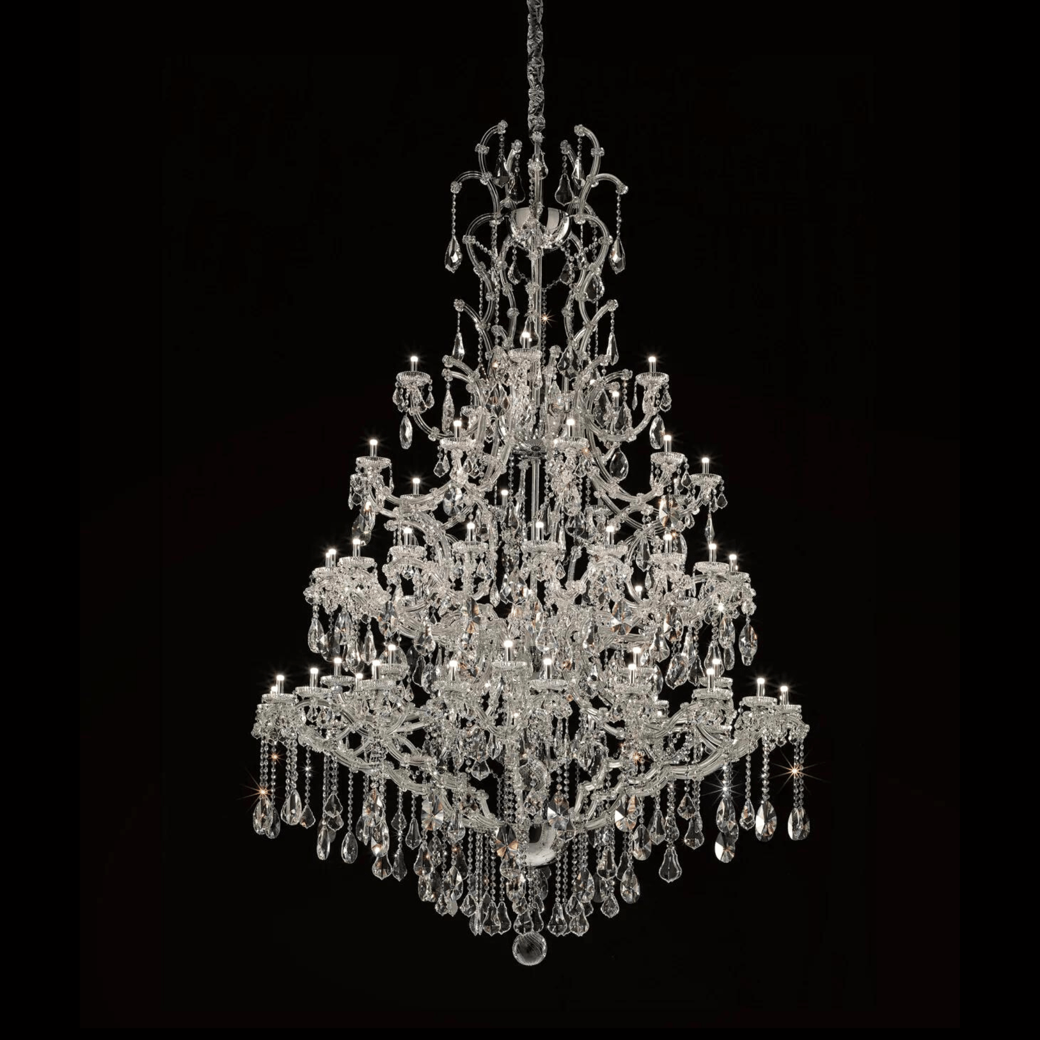 Maria Theresa 35/65 Light Crystal Glass Chandelier (M/L) - Masiero VE 907 - Luxury Lighting BoutiqueTraditional Crystal ChandeliersMasiero