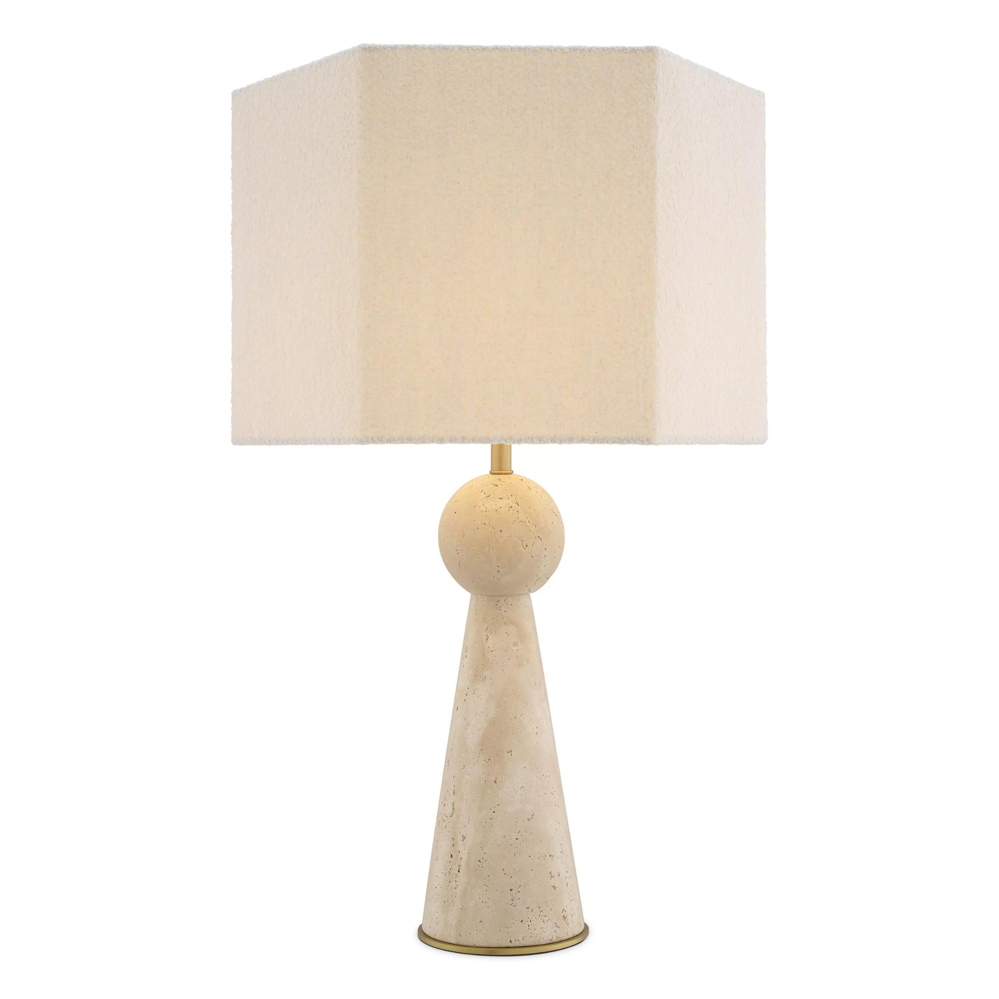 Novak (Travertine Finish) Table Lamp - Eichholtz - Luxury Lighting Boutique