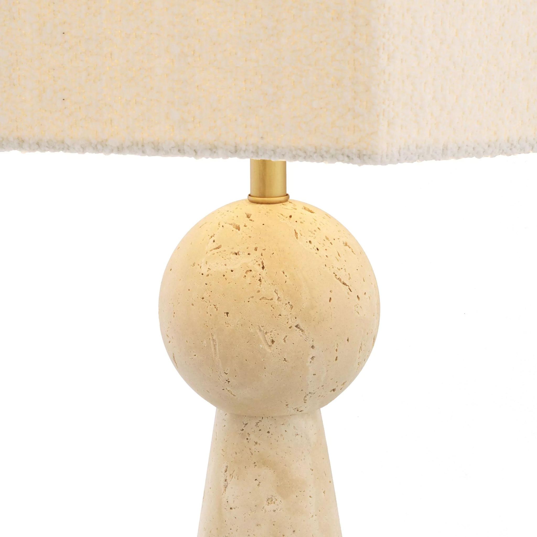 Novak (Travertine Finish) Table Lamp - Eichholtz - Luxury Lighting Boutique