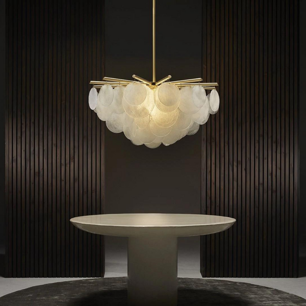 Round large deals chandelier