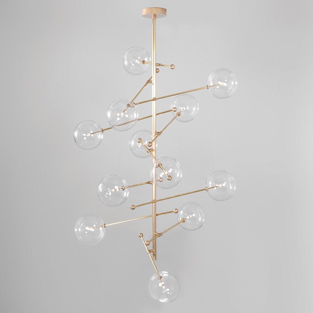 RD15 12 - Light Modern Brass Chandelier - Schwung - Luxury Lighting BoutiqueBrass/Metal ChandeliersSchwung