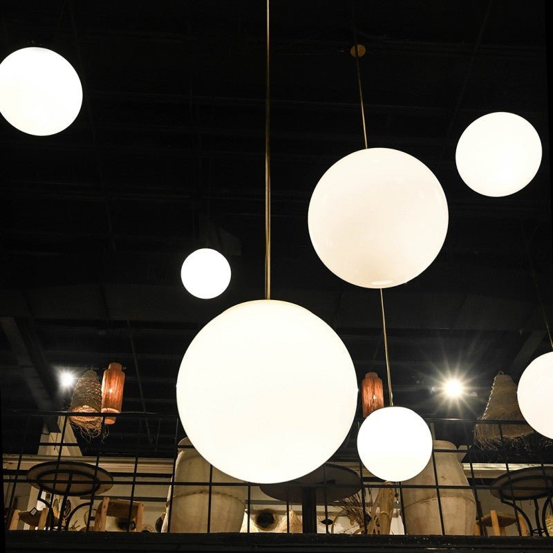 Glass Globe Opal Pendant - Schwung - Luxury Lighting BoutiqueBrass/Metal ChandeliersSchwung