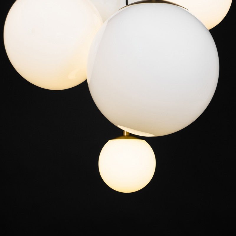 Glass Globe Opal Pendant - Schwung - Luxury Lighting BoutiqueBrass/Metal ChandeliersSchwung