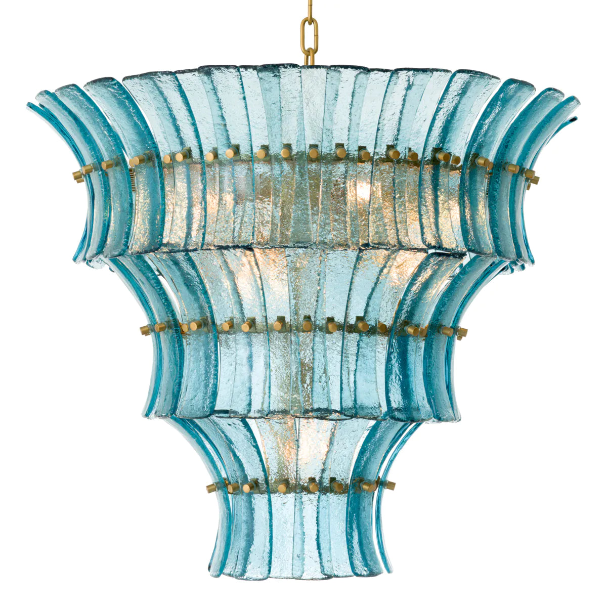 Toscano Chandelier - Brass & Blue - Eichholtz