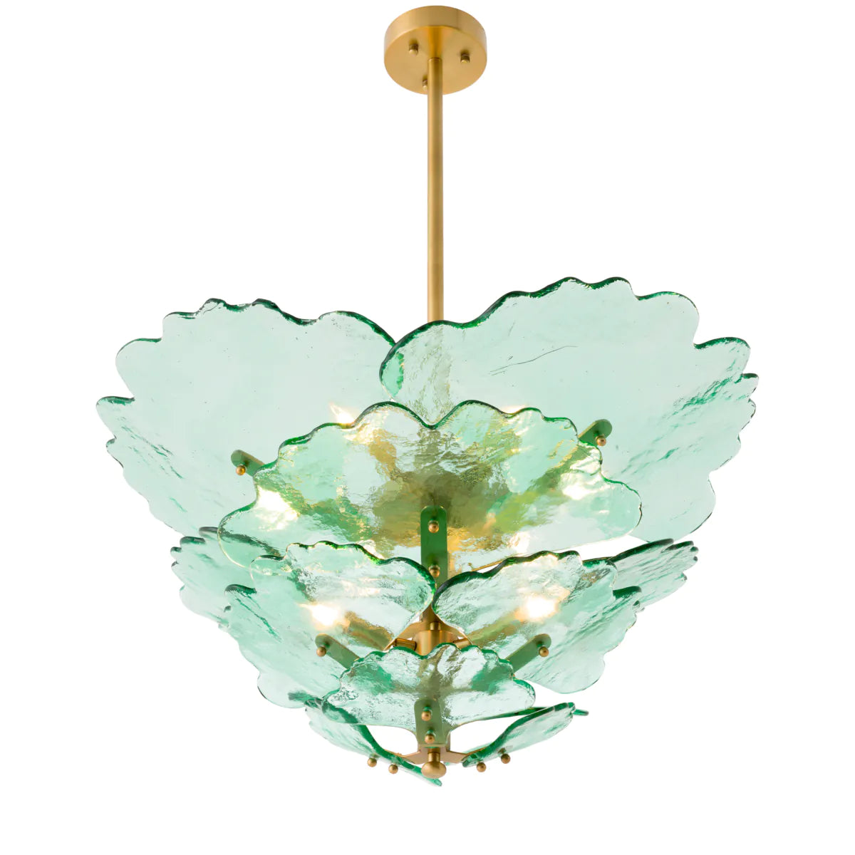 Florina Chandelier - Brass & Green - Eichholtz