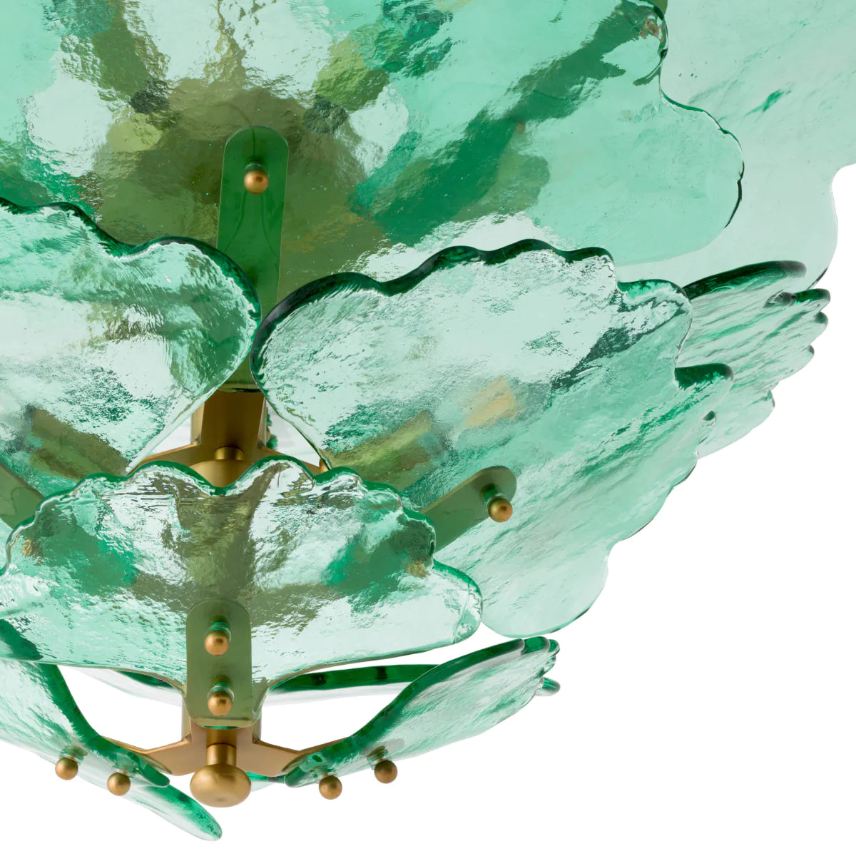 Florina Chandelier - Brass & Green - Eichholtz