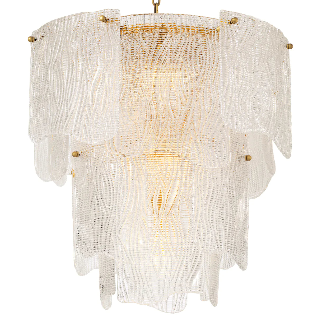 Asinara S Chandelier - Brass & Antique Glass - Eichholtz