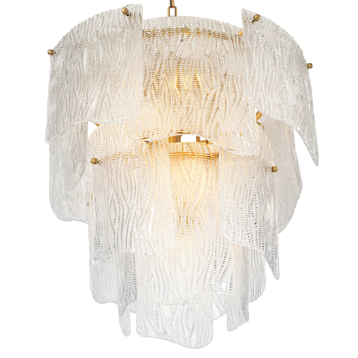 Asinara S Chandelier - Brass & Antique Glass - Eichholtz