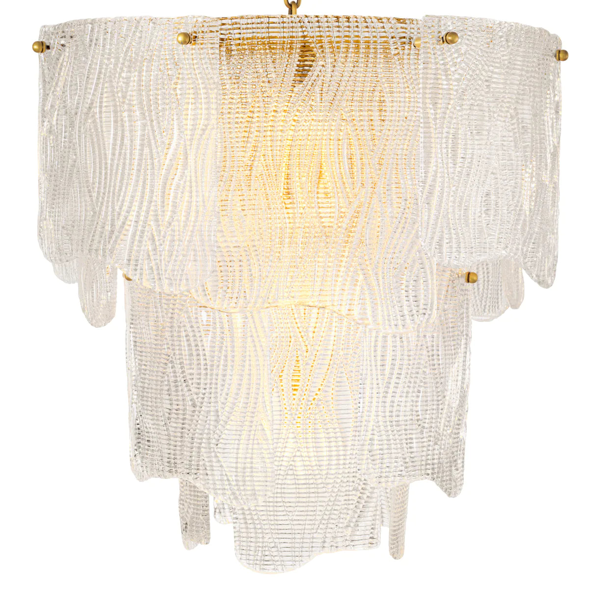 Asinara S Chandelier - Brass & Antique Glass - Eichholtz