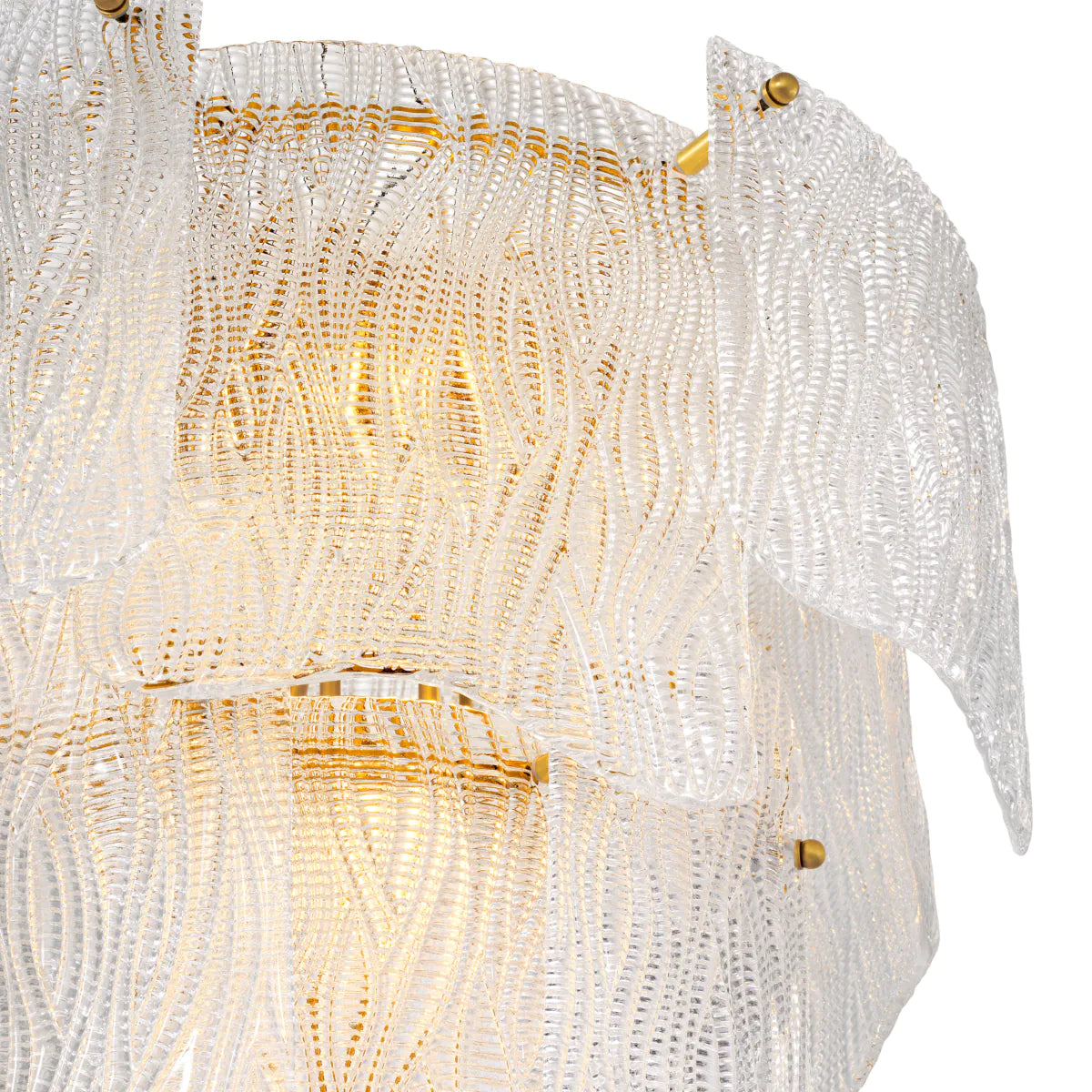 Asinara S Chandelier - Brass & Antique Glass - Eichholtz