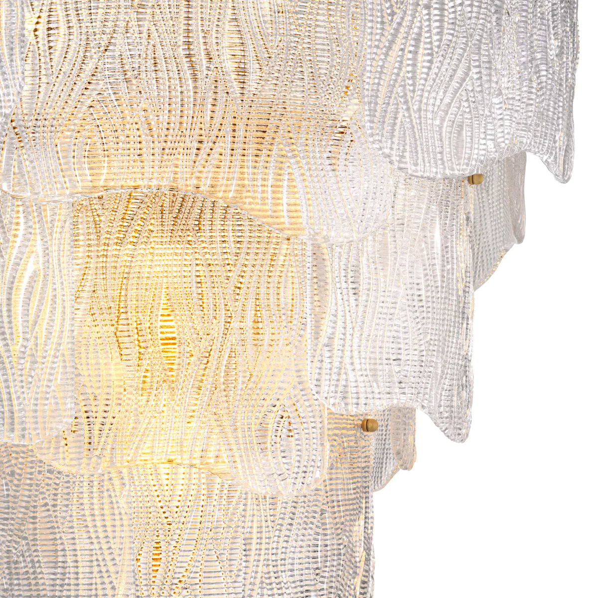 Asinara L Chandelier - Brass & Antique Glass - Eichholtz