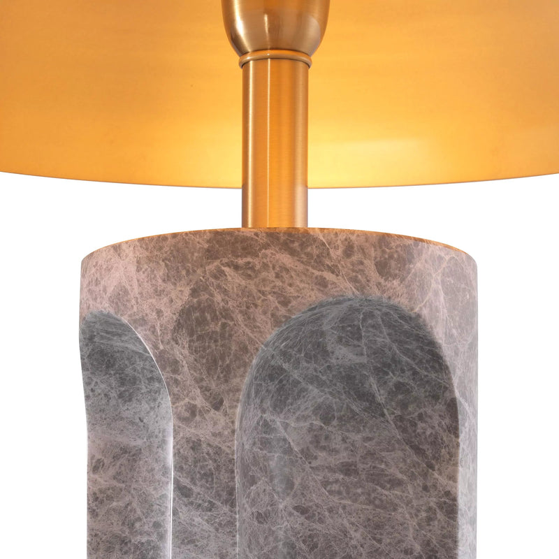 Absolute Table Lamp - (Grey Marble | Antique Brass Finish) - Eichholtz - Luxury Lighting Boutique