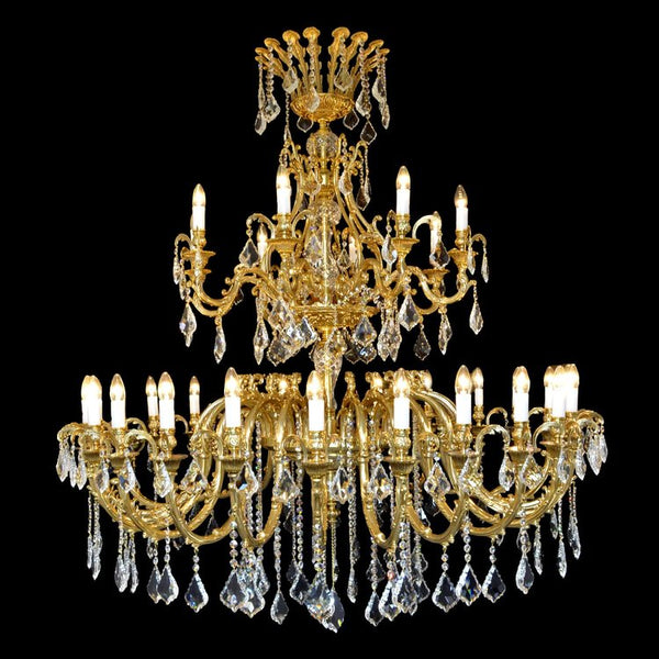 Acamar 32 Crystal Chandelier (Gold) - Wranovsky - Luxury Lighting Boutique