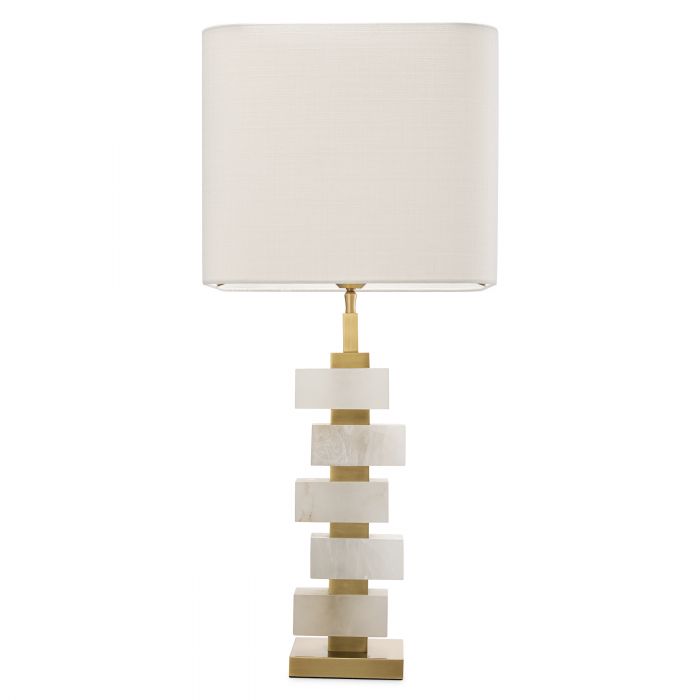 Amber Table Lamp - [Alabaster & Brass] - Eichholtz - Luxury Lighting Boutique