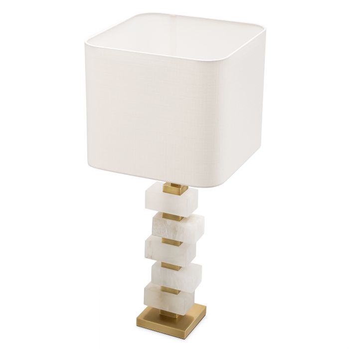 Amber Table Lamp - [Alabaster & Brass] - Eichholtz - Luxury Lighting Boutique