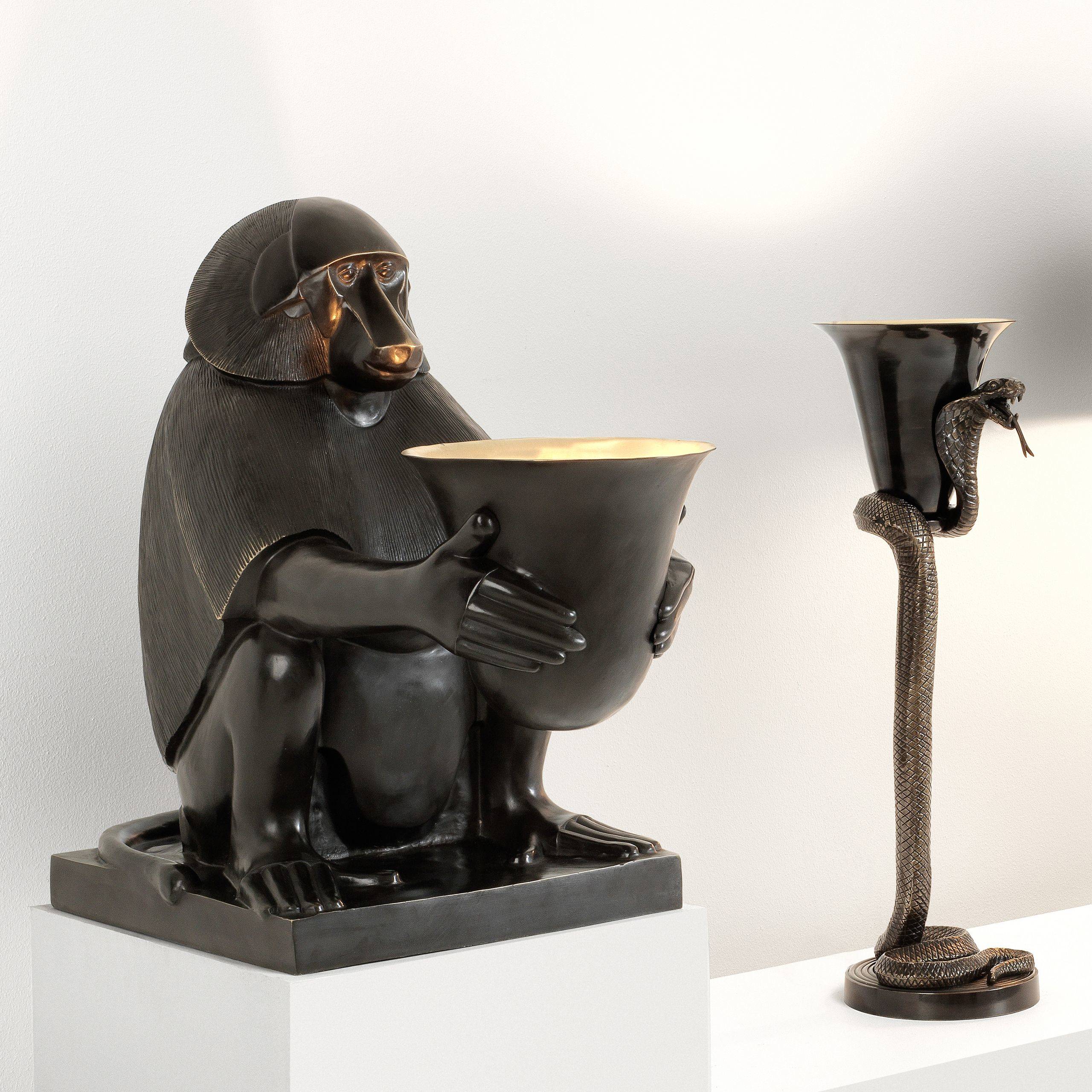 Art Deco Monkey Table Lamp - [Bronze] - Eichholtz - Luxury Lighting Boutique