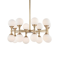 Astoria Modern Brass Chandelier - 3316-AGB-CE - Hudson Valley - Luxury Lighting Boutique
